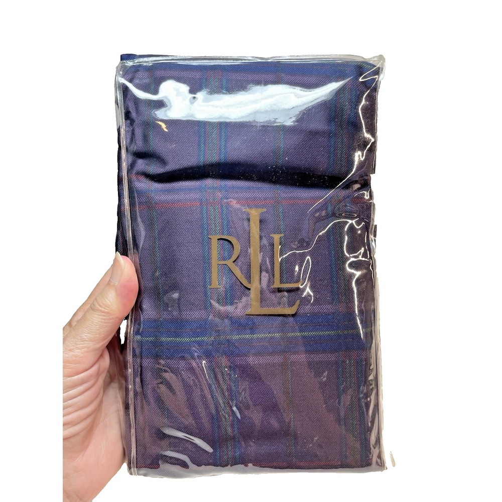 New Pr Ralph Lauren Rutherford Park Purple Plaid 2 Standard Pillowcases NIP